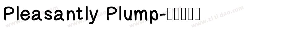 Pleasantly Plump字体转换